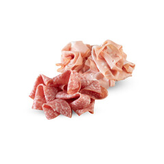 Salami Bologna Cut out, isolated transparent background