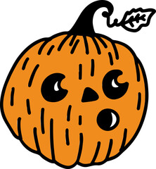 Halloween pumpkin monster - 617776910