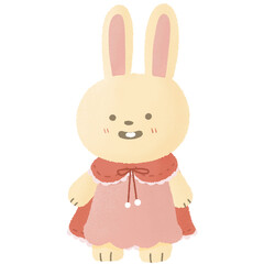 Obraz premium Rabbit girl redhood smile