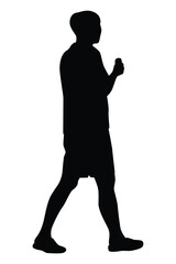 Woman silhouette vector on white background ,people in black and white, illustration for creative content.