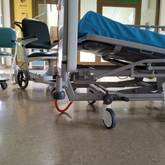 Fototapeta na wymiar Hospital bed in health care