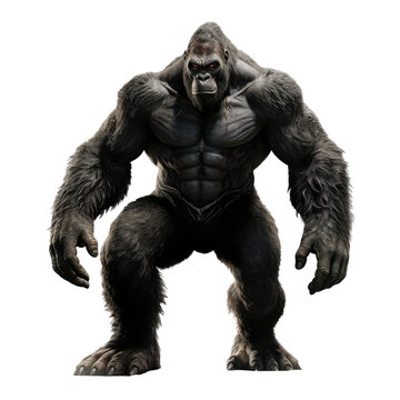 kingkong looking isolated on white