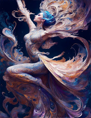 fantasy landscape Dancer fine art filigree