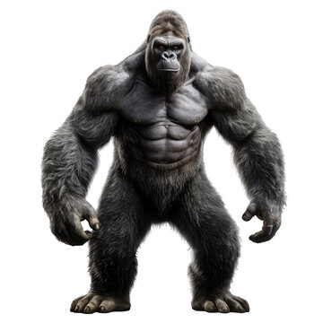kingkong looking isolated on white