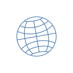 world icons flat line design on white background. vector illustration for web, app