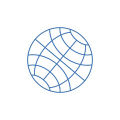 world icons flat line design on white background. vector illustration for web, app