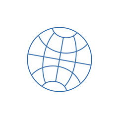 world icons flat line design on white background. vector illustration for web, app