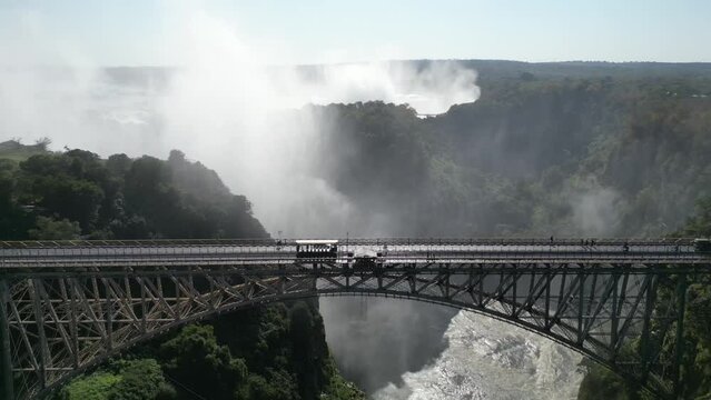 Mosi-Oa-Tunya Waterfall, Zimbabwe, Zambia, Bridge  Built Structure, Zambezi River, Built Structure,