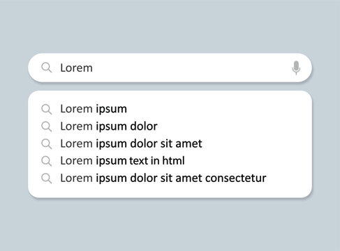 Internet browser search engine. search bar vector now