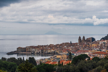 Fototapeta na wymiar View of Cefalù, Palermo, Sicily, Italy, Europe, World Heritage Site