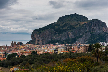 Fototapeta na wymiar View of Cefalù, Palermo, Sicily, Italy, Europe, World Heritage Site