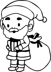 Obraz premium Sketch Santa Claus