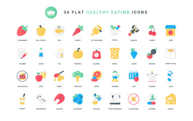 Medical first aid, pills for cure and laboratory tests in hospital, diagnosis and dental care symbols for health mobile app. Healthcare, medicine trendy flat icons set vector illustration