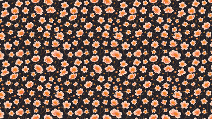 Vector illustration of a seamless floral pattern, design for printing on fabric and textile, wrapping paper. Wallpaper for walls.