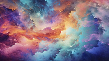 Obraz na płótnie Canvas abstract cosmic nebula background with clouds