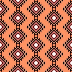 seamless pattern with shapes on orange background for wallpaper, fabric, carpet,and clothing.