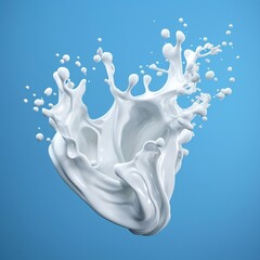 milk splash isolated on white background