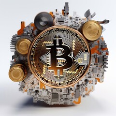 time is money concept bitcoin cryptocurrency