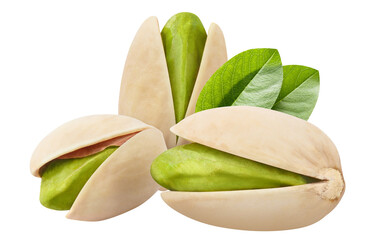 Delicious pistachios cut out