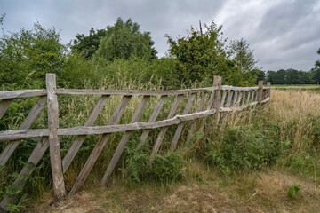 Rustic old wooden fence
