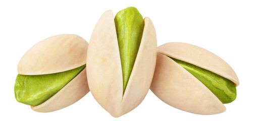 Delicious pistachios cut out