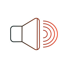 Gradient Megaphone icon. Loudspeaker vector icon. Volume symbol