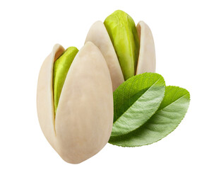 Delicious pistachios cut out