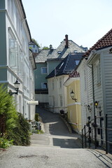 Fototapeta na wymiar Bergen Brygge Holzhäuser