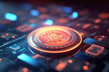 Fototapeta na wymiar Cryptocurrency digital currency concept