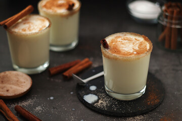 Kogel mogel drink made from eggs with cream