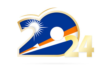 Year 2024 with Marshall Islands Flag pattern.