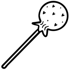 illustration of a lollipop doodle, illustration, lollipop, candy, sweet, dessert, food, clip art, element, stick, icon, cartoon, graphic, hand drawn, lolly, line, snack, chocolate, black and white, ha