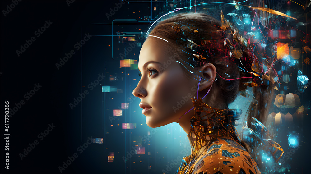 Wall mural imagine a future powered by web3, where the internet is decentralized and users have full control ov