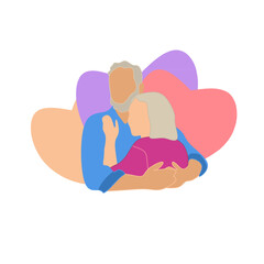Internasional Older people day vector illustration 