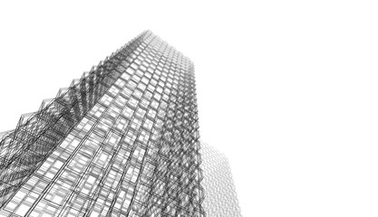 Modern buildings 3d rendering