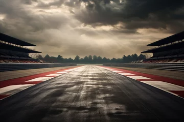 Foto auf Acrylglas F1 Turn of motor sport asphalt race track, without car