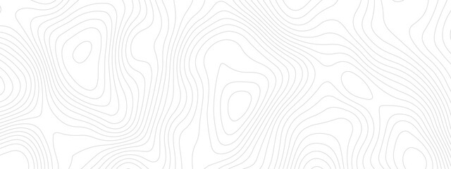 Fototapeta premium Abstract wavy topographic map. Abstract wavy and curved lines background. Abstract geometric topographic contour map background.