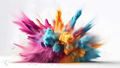 Fototapeta na wymiar Abstract colorful powder explosion.