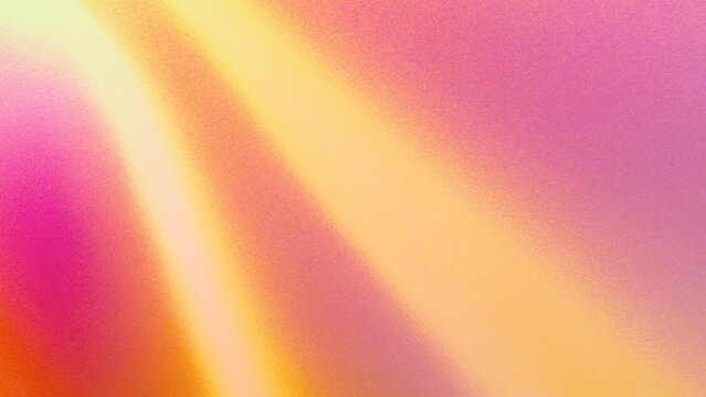 Abstract yellow, orange and pink gradient background with lines, sun light, leaks, lofi gradients with grainy texture background render
