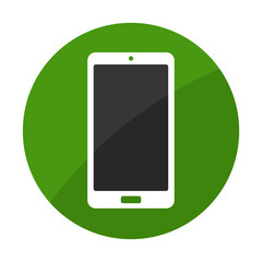 green smartphone circle icon