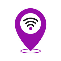 purple location wifi