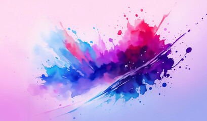 Colorful Liquid Fluid Wallpaper Background. Abstract Flowing Paint Splash Illustration for Banner, Invitation, Greeting Card or Cover. Ai Generated.