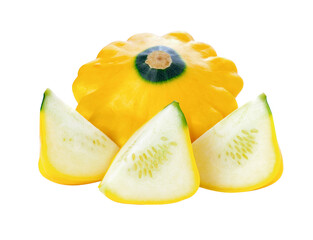Yellow pattypan squash transparent png
