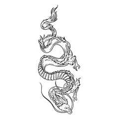 chinese dragon on white