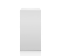White rectangle empty pedestal. transparent background