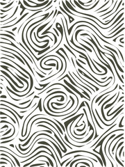 Abstract Seamless Zebra Wavy Lines Pattern Background