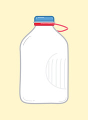 Large glass milk bottle illustration