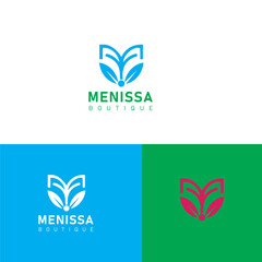 Menissa Boutique Minimalist logo design template