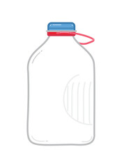 Large glass milk bottle illustration