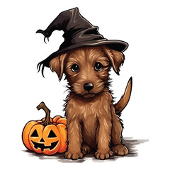Irish Terrier Treat: Sweet Puppy Celebrating Halloween